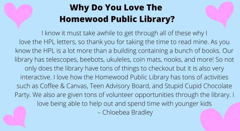 HPL Love Contest - Teens 3rd Place