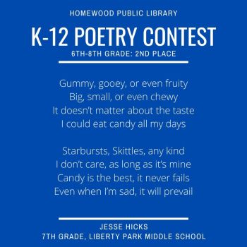 2nd Place - 6th-8 - K-12 Poetry Contest