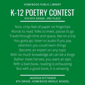 3rd Place - 6th-8 - K-12 Poetry Contest
